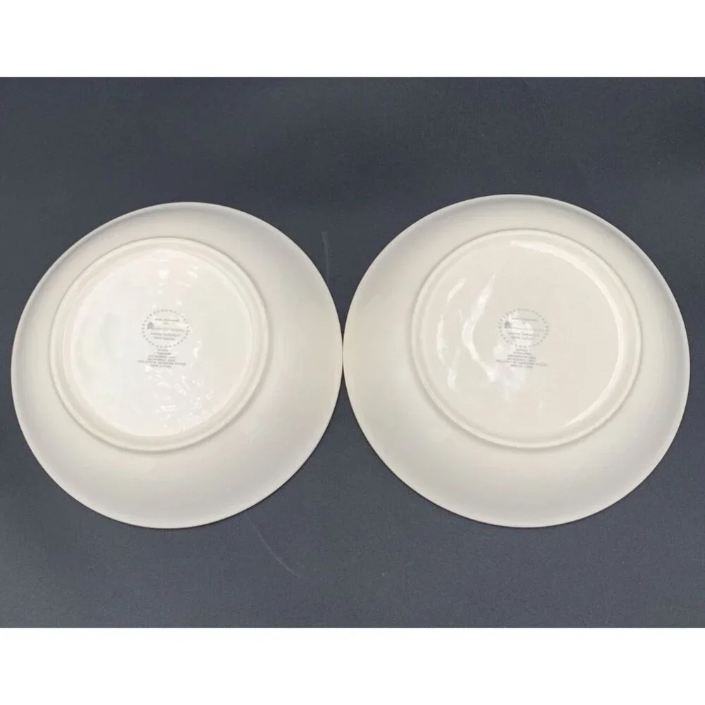 American Atelier Bowls Safari Serengeti Black White Set Of‎ 2 Wild Animals